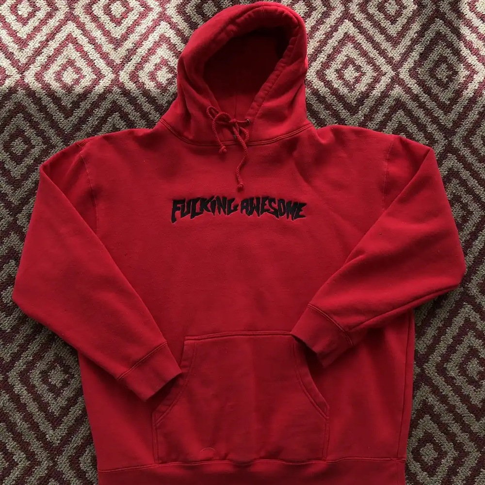 Fucking Awesome Hoodie embroidered size large